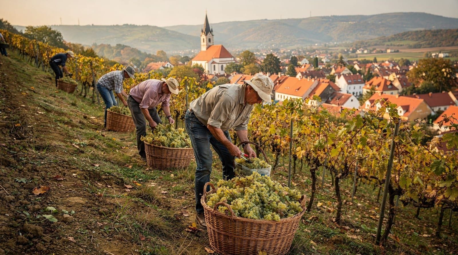 Herbstliche Weinernte in Bratislava und den Kleinkarpaten